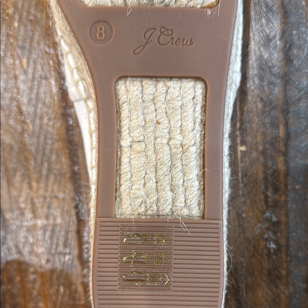 J. Crew White and Tan Espadrilles with Slip-On Design - Picture 2 of 4